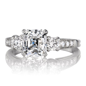 Vintage Tiffany & Co Asscher Cut Platinum Engagement Ring