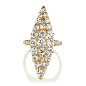 Marquise Shaped Diamond Cluster Engagement Ring