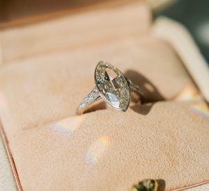 Vintage Marquise + Oval Diamond Engagement Rings